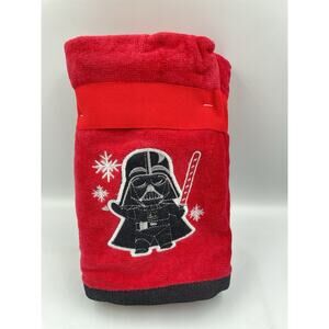 STAR WARS Christmas Embroidered Darth Vader Hand Towels 2-pack 16x28 NWT